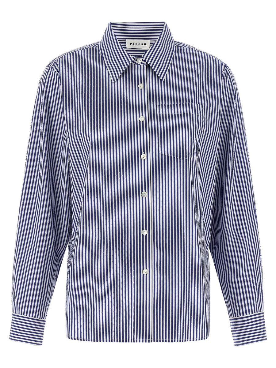 P.A.R.O.S.H. Cashine Shirt — Navy