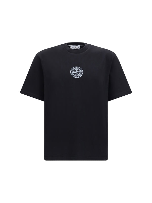 Stone Island 100% cotton t-shirt in black