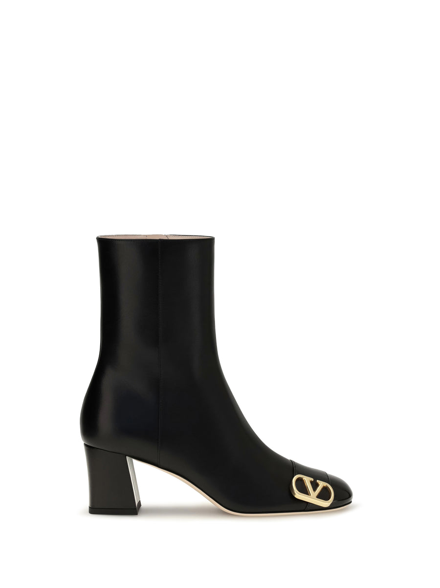 Veeside Leather Ankle Boots Nero