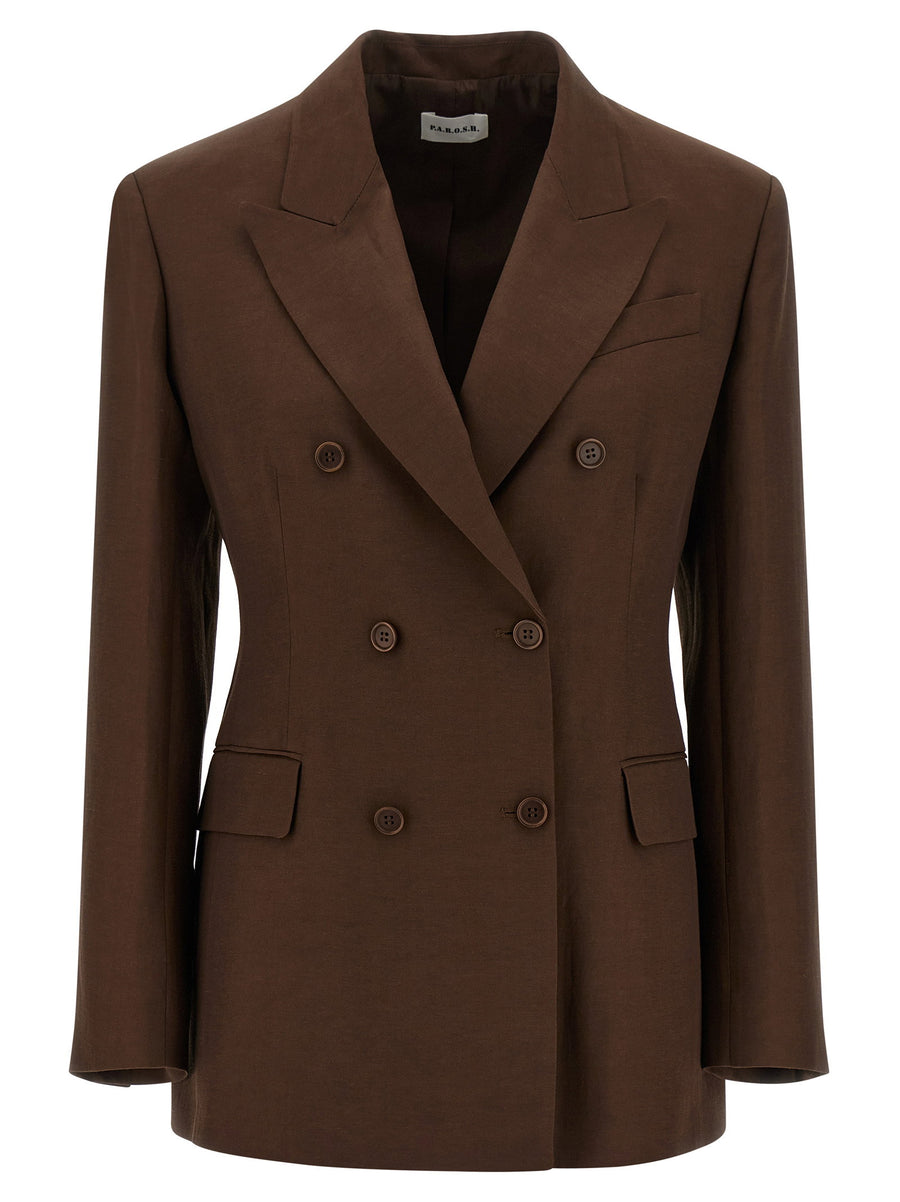 P.A.R.O.S.H. Raisa Blazer — Brown