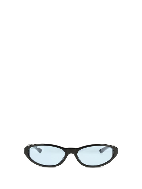 Neo Round Sunglasses Black / Blue Acetate