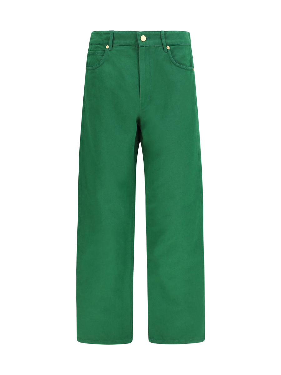 'S Maxmara 59% COTTON; 41% LINEN trousers in green