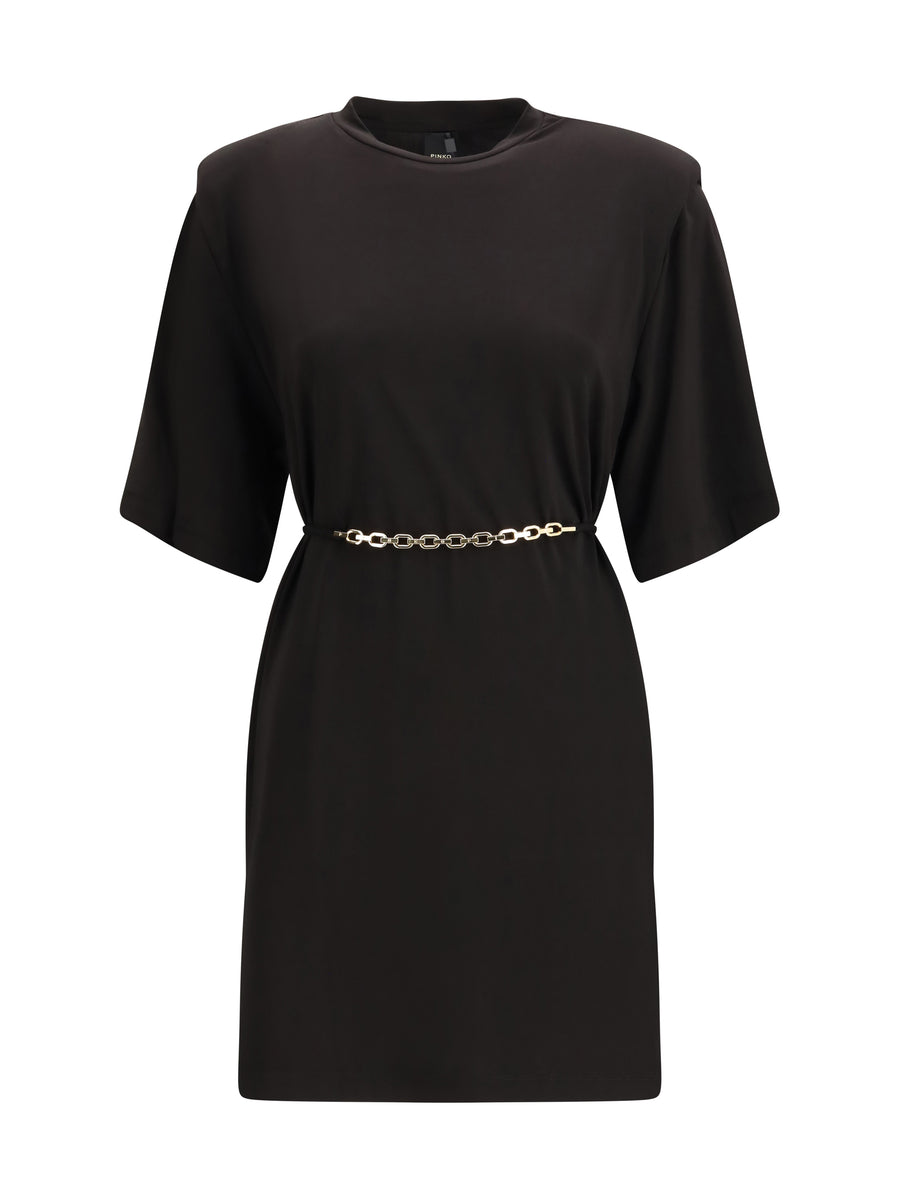 Pinko 76% Acetate dress in black
