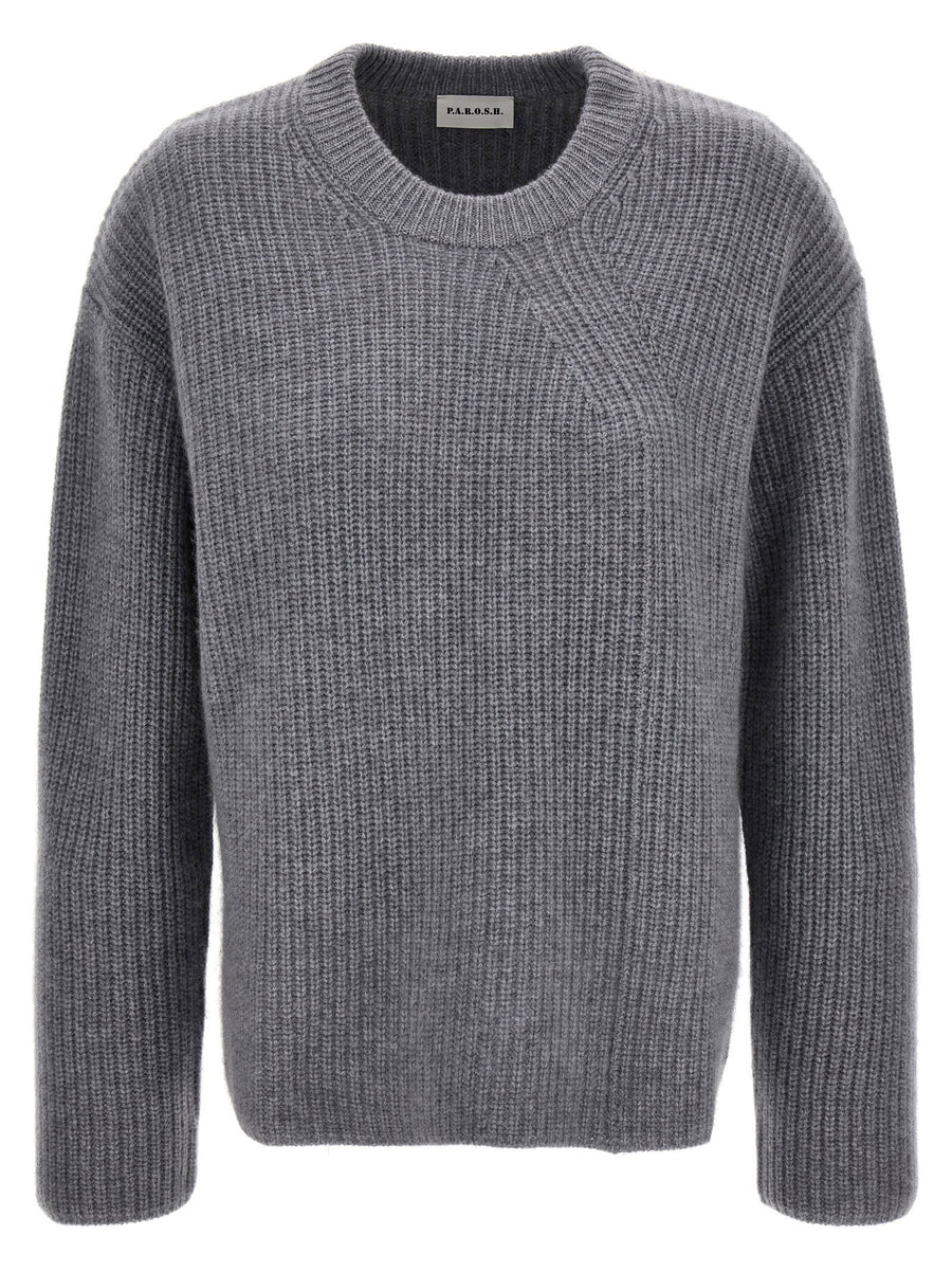 P.A.R.O.S.H. Cashmere Crewneck Sweater — Grey
