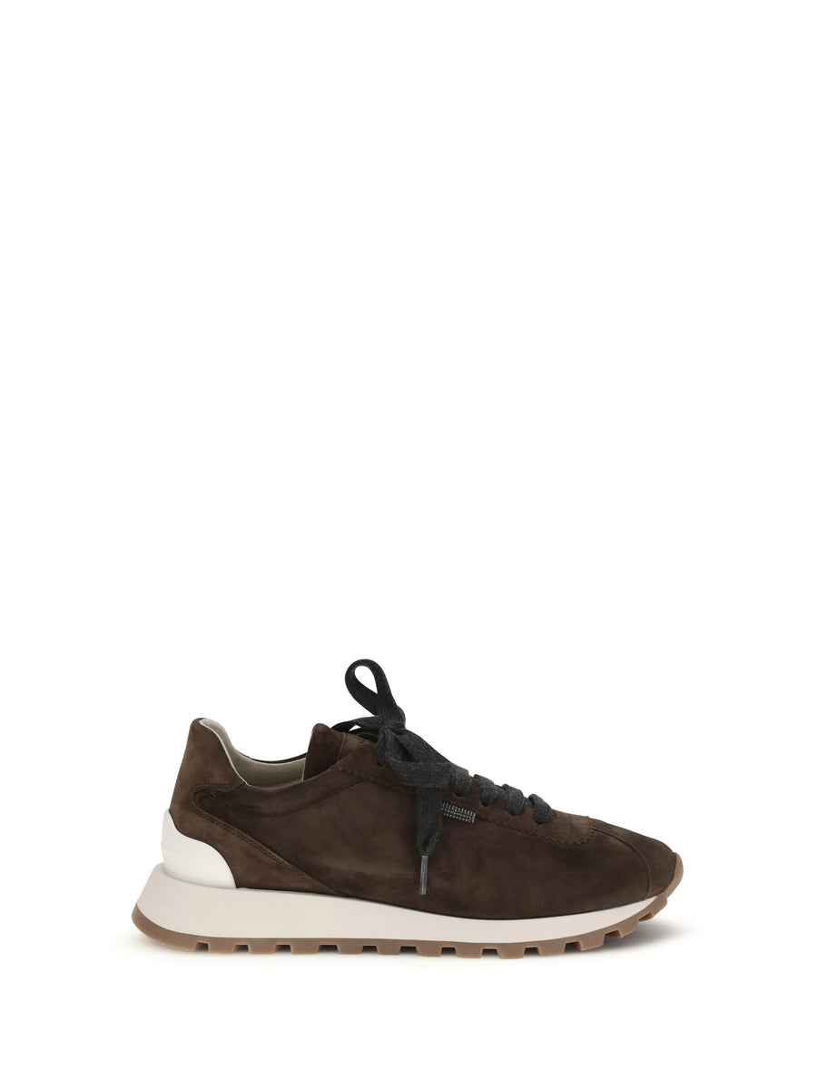 Brunello Cucinelli Upper: 100% calf leather; Sole: 100% rubber sneakers in brown