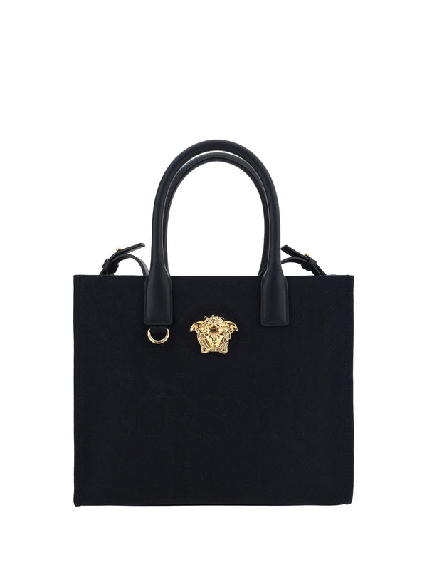 Versace 100% cotton shoulder bag in black