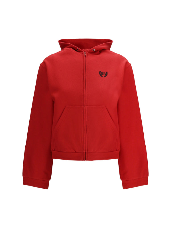 Balenciaga 100% cotton hoodie in red