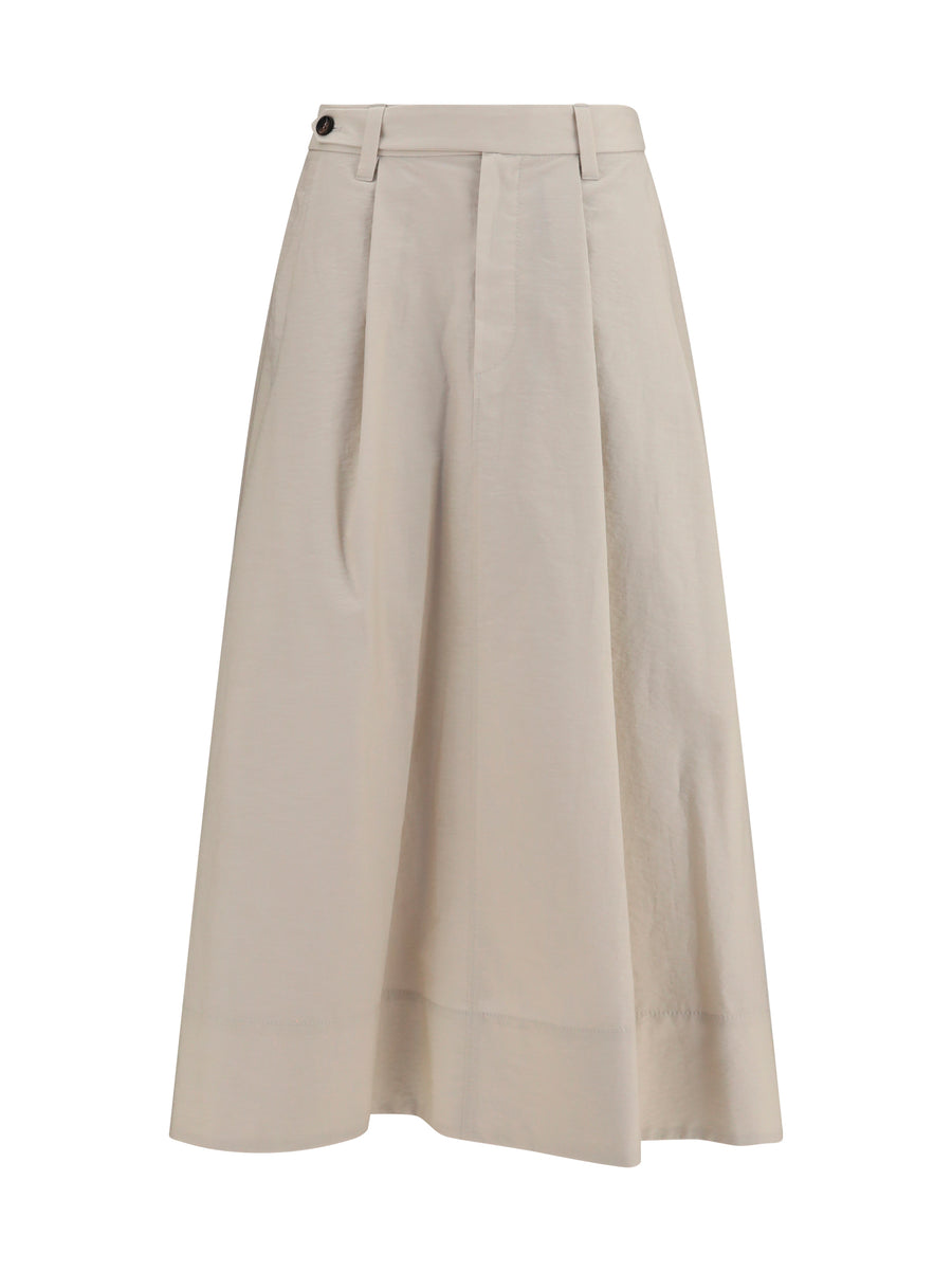 Brunello Cucinelli 75% Cotton skirt in beige