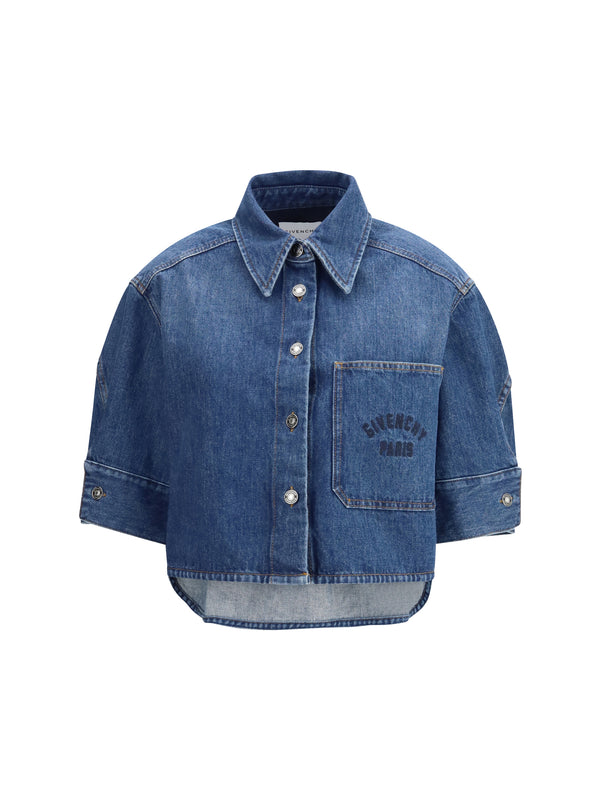 Givenchy 100% Cotton denim shirt in blue