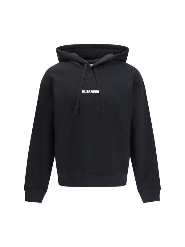 Jil Sander 100% cotton hoodie in black
