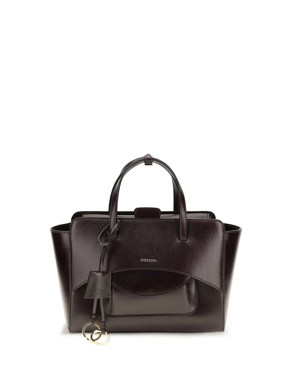 Hidesins 100% Calf Leather Bos Taurus top handle bag in brown
