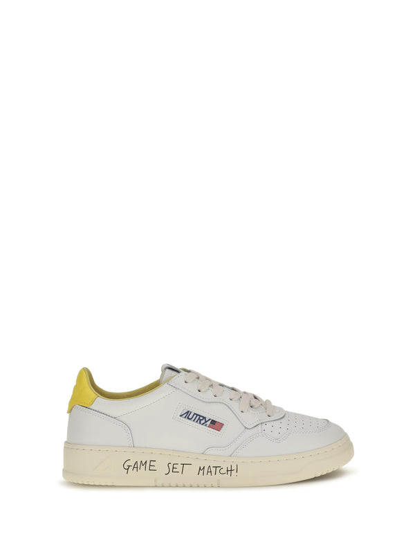 Autry Upper: 100% calf leather; Sole: 100% rubber sneaker in white