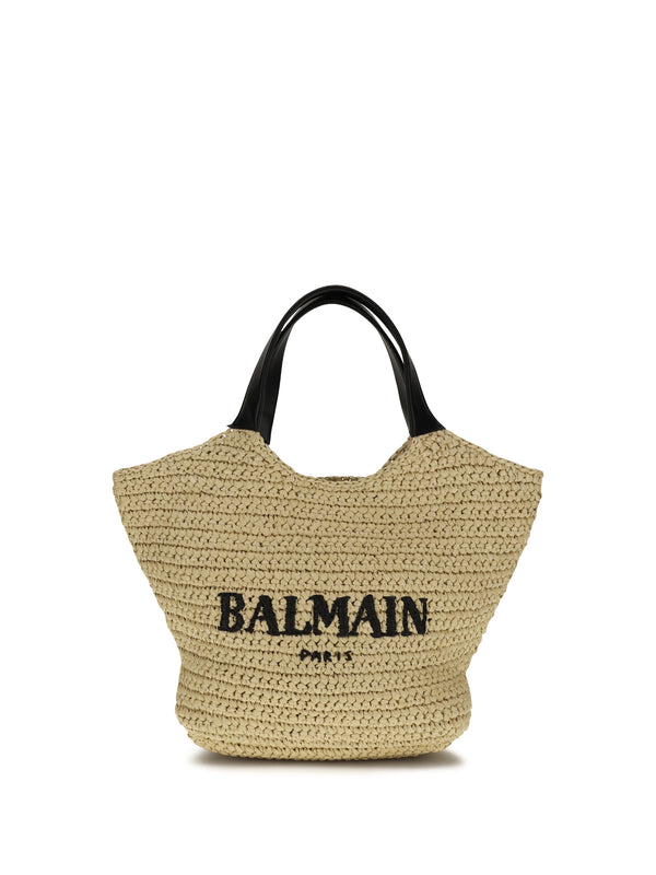Balmain 100% Viscose shoulder bag in beige