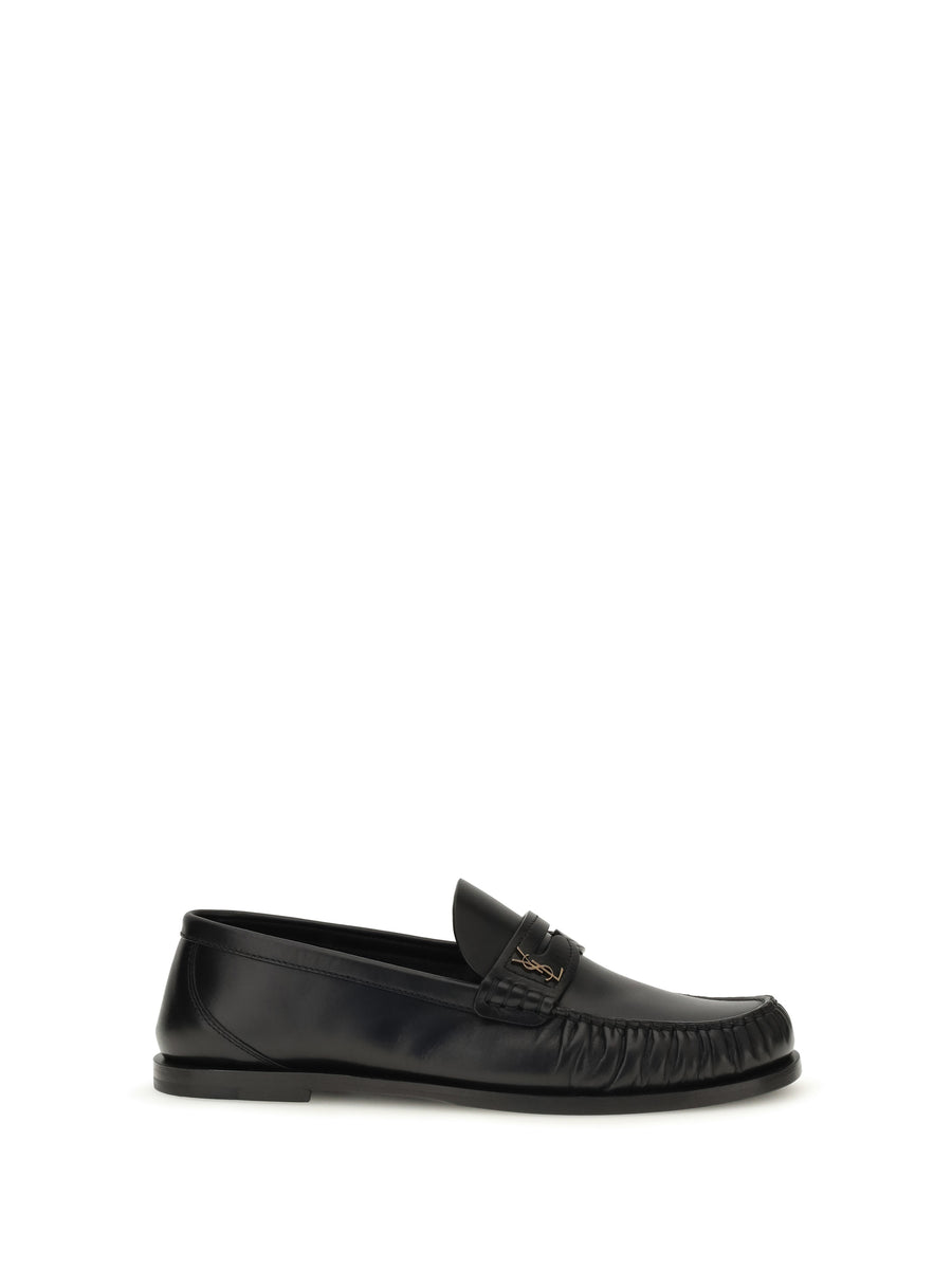 Saint Laurent Upper: 100% calf leather; Sole: 100% leather loafer in black