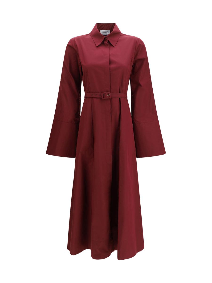 Gabriela Hearst 100% cotton shirtdress in red