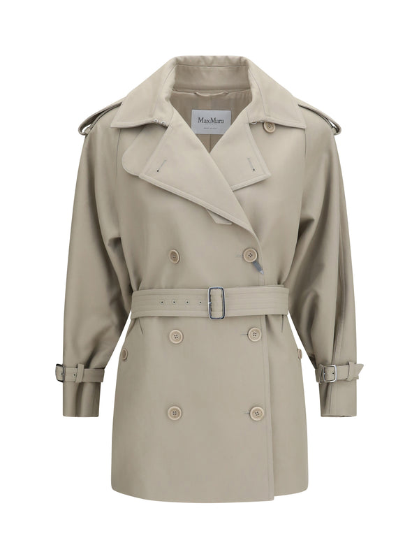 Max Mara 100% Cotton trench coat in beige