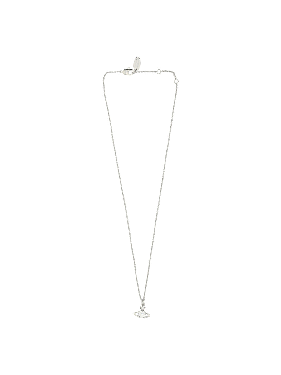 Reina Pendant Necklace Platinum / White Cz Brass Necklaces