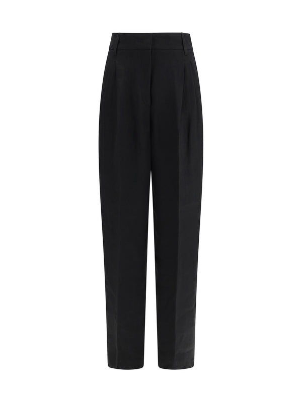 Max Mara Studio 100% Linen trousers in black