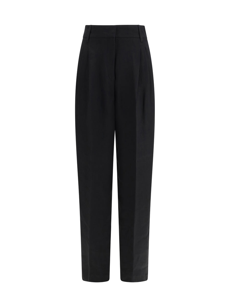 Max Mara Studio 100% Linen trousers in black