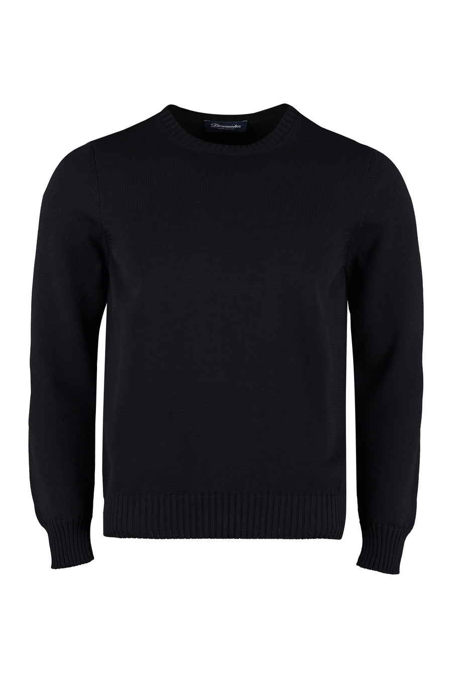 Cotton Crew-Neck Sweater Blue Sweatshirts