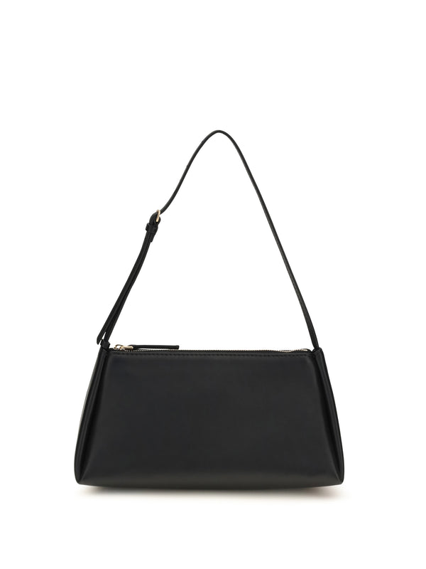 Calvin Klein 100% Calf Leather Bos Taurus shoulder bag in black