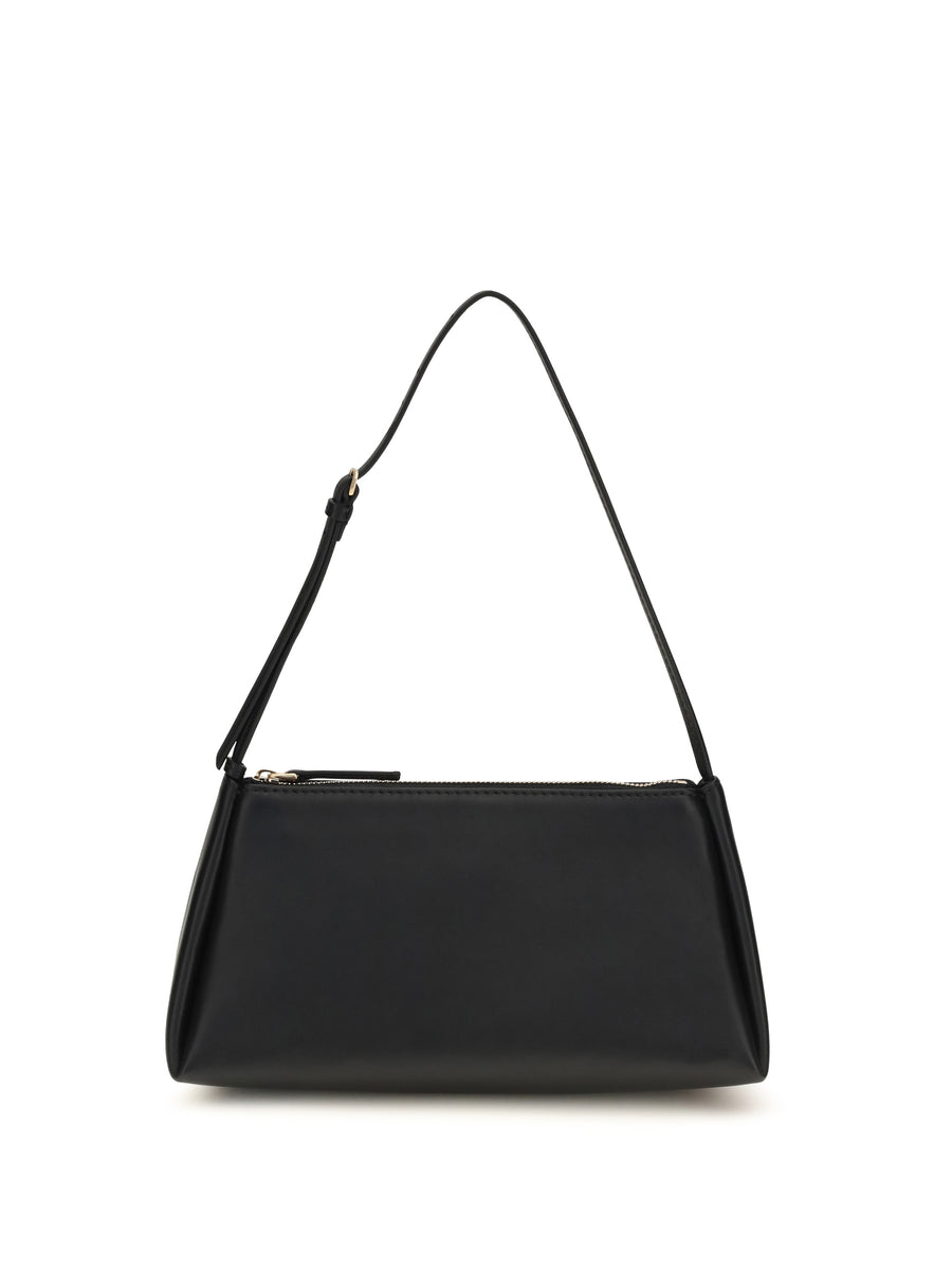 Calvin Klein 100% Calf Leather Bos Taurus shoulder bag in black