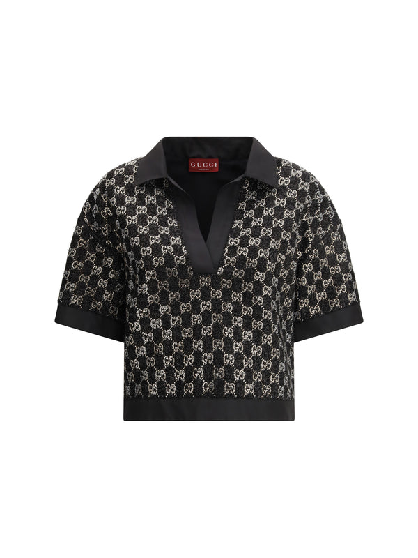 Gucci 46% Viscose blouse in black