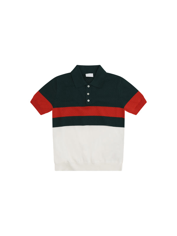 Gucci 100% cotton polo shirt in multicolor