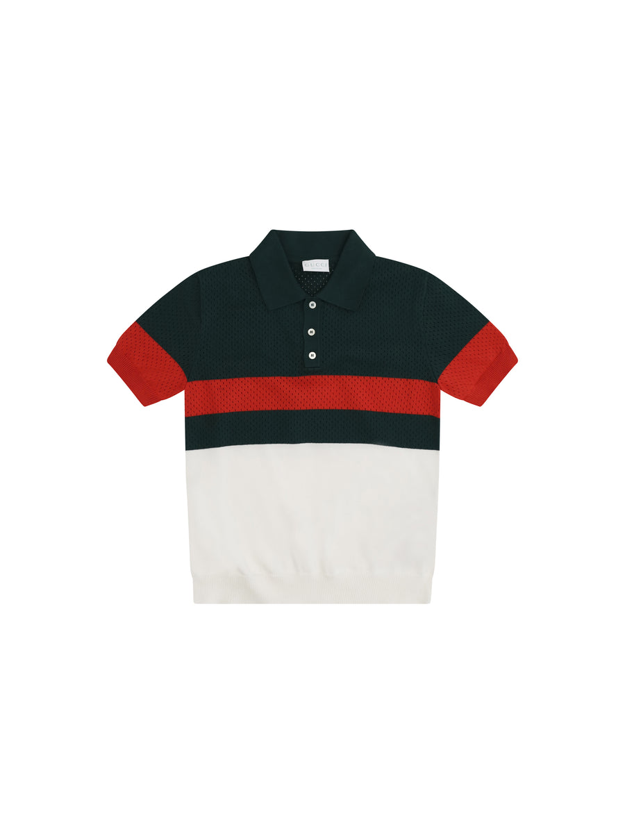 Gucci 100% cotton polo shirt in multicolor