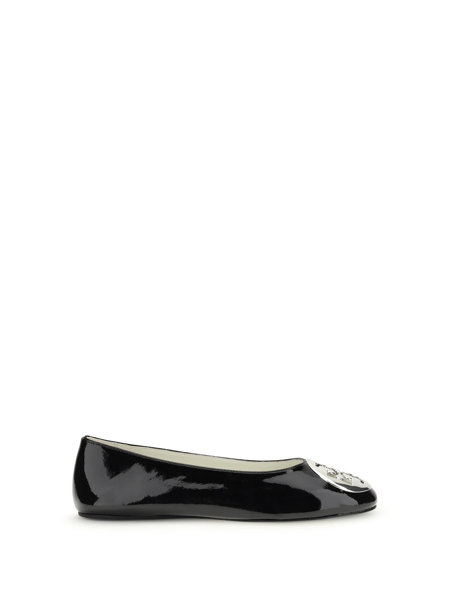 Tory Burch 100% calf leather Bos Taurus ballet flat in black