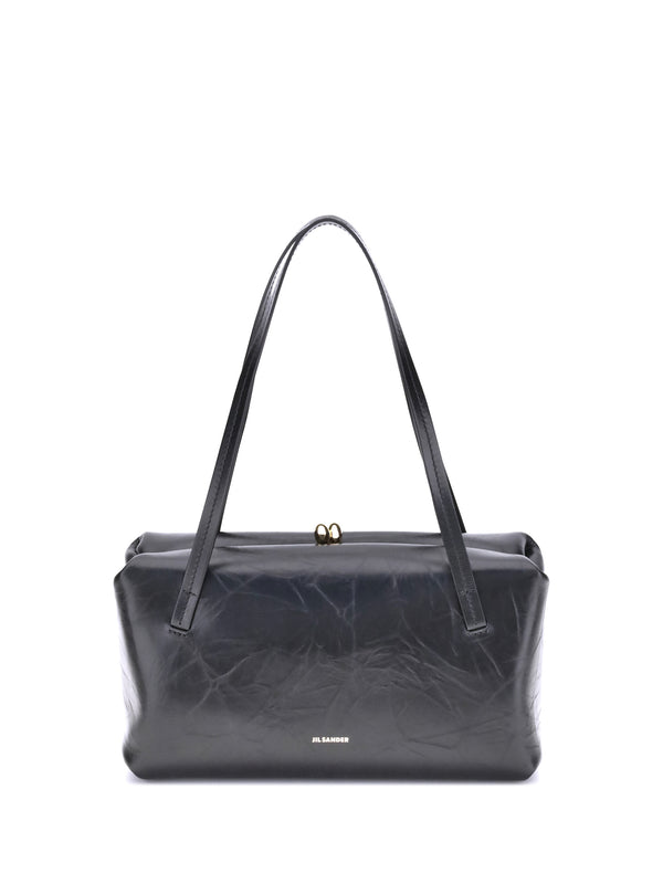 Jil Sander 100% calf leather Bos taurus shoulder bag in black