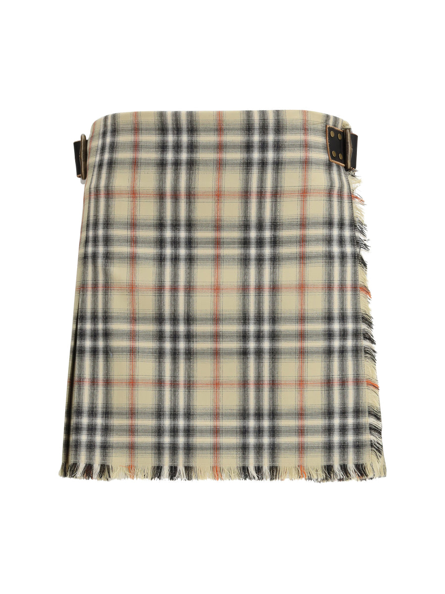 Burberry 100% wool skirt in beige