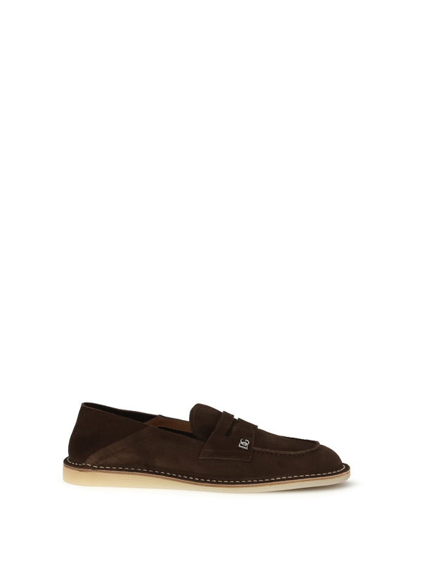Dolce & Gabbana Upper: 100% calf leather; Sole: 100% rubber loafer in brown