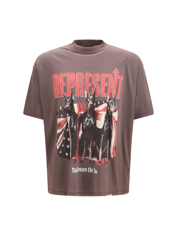 Represent 100% Cotton t-shirt in brown