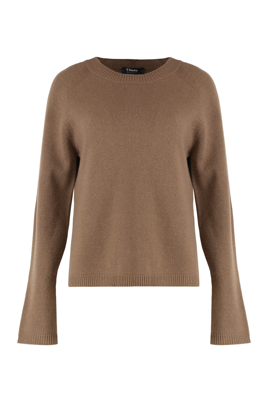Crew Neck Wool Cashmere Sweater Camel