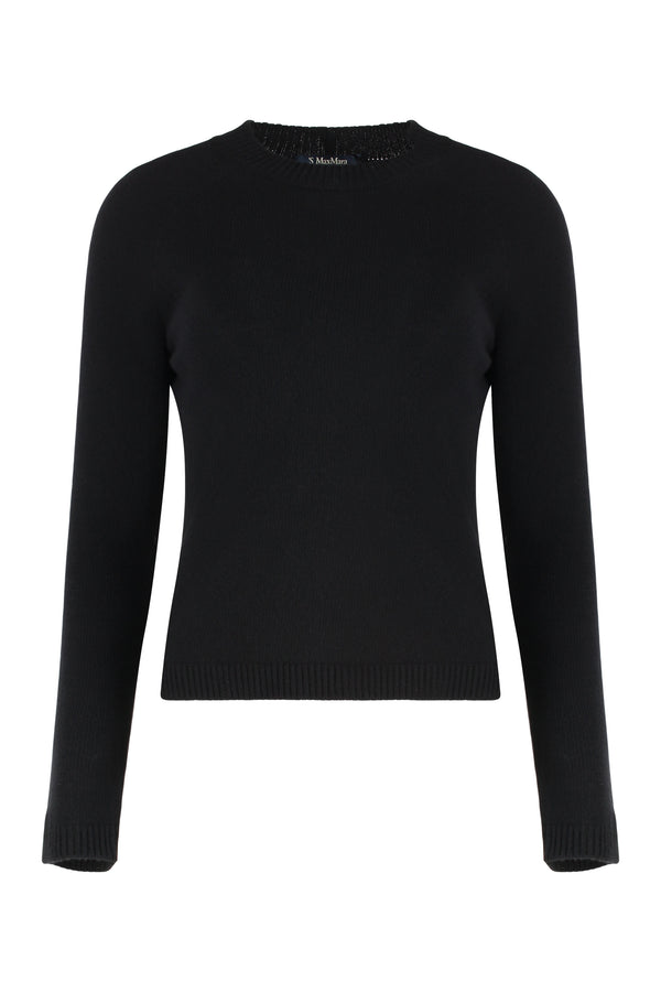 Crew Neck Wool And Cashmere Sweater Black