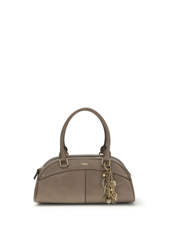Chloé 100% calf leather shoulder bag in gray
