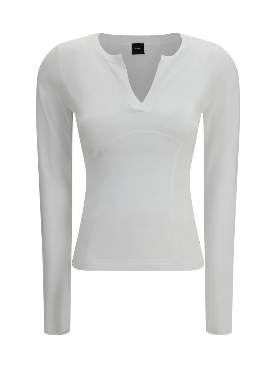 Pinko 57% Viscose top in white