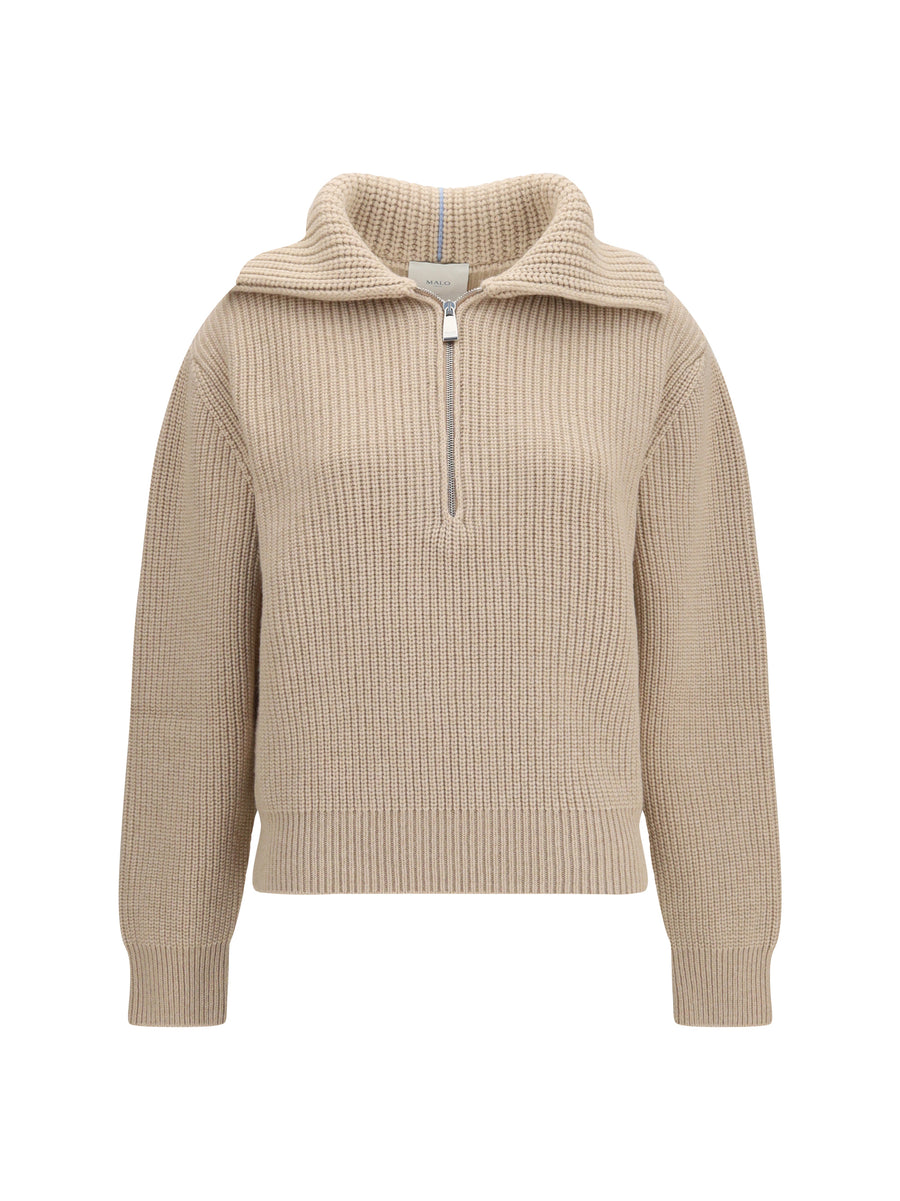 Malo 100% Cashmere sweater in beige