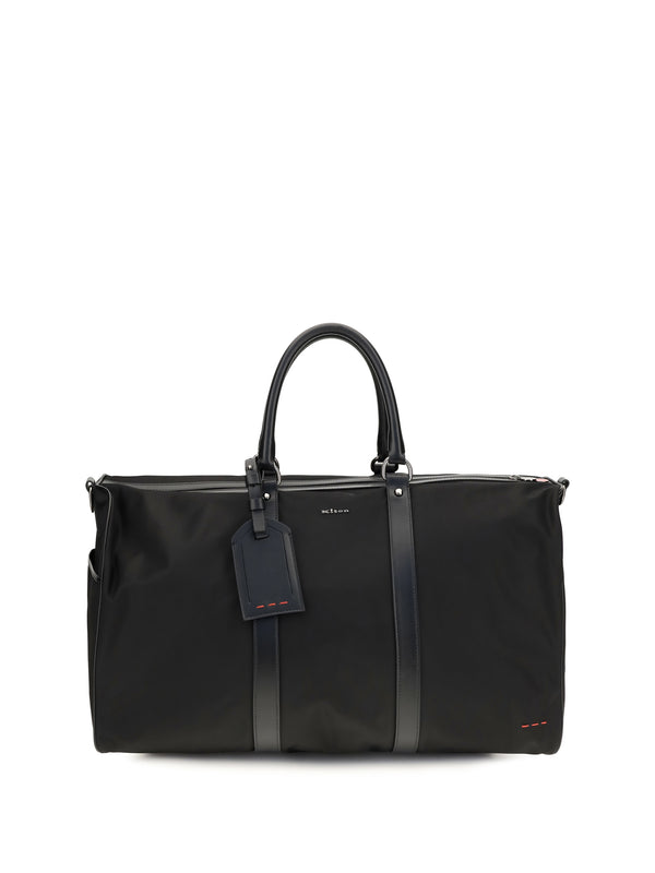 Kiton 100% Nylon travel duffle bag in black