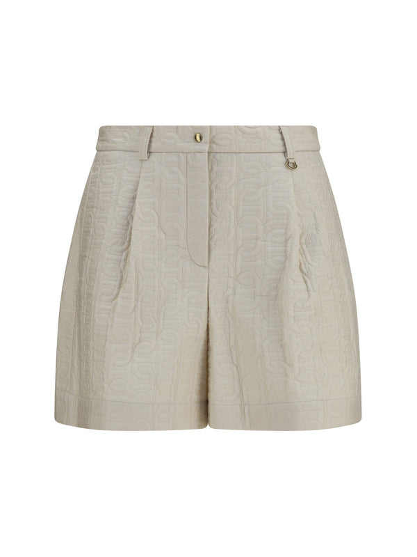 Moncler 100% Polyamide bermuda shorts in beige