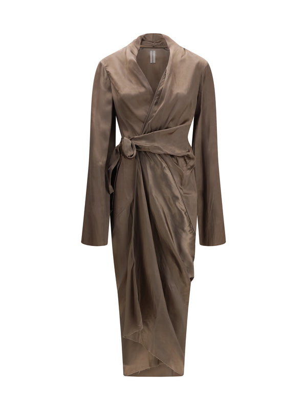 Rick Owens 100% Cupro dress in gray