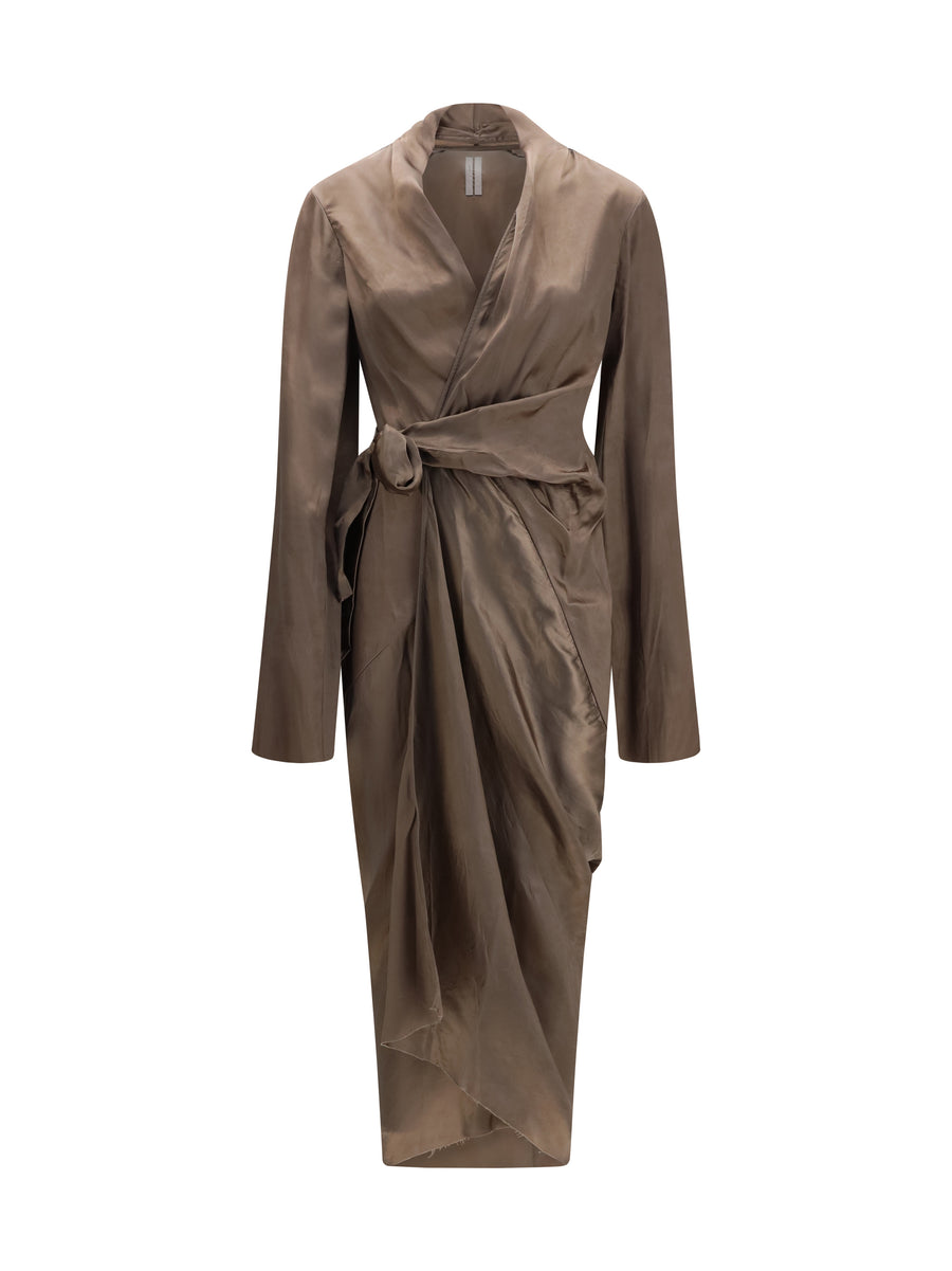 Rick Owens 100% Cupro dress in gray