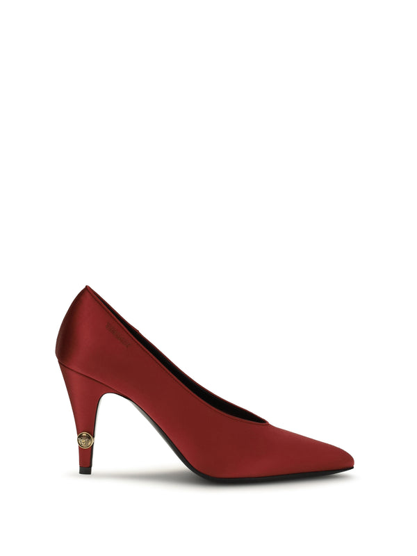 Versace 72% Viscose; 28% Silk pump in red