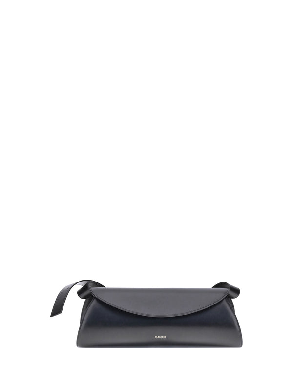 Jil Sander 100% calf leather Bos Taurus shoulder bag in black