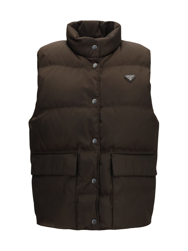 Re-Nylon Down Gilet Cacao Jackets