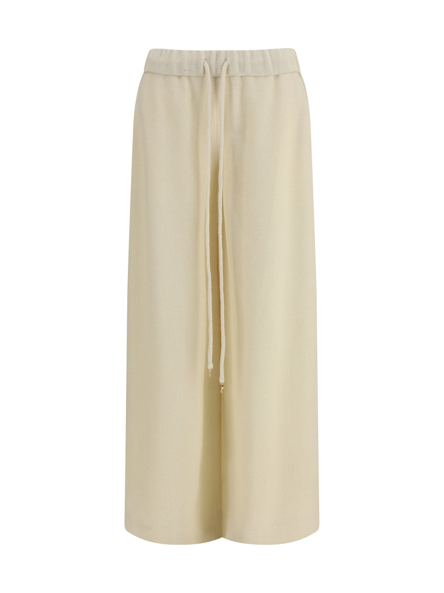 Gabriela Hearst 100% alpaca vicuña pacos trousers in ivory