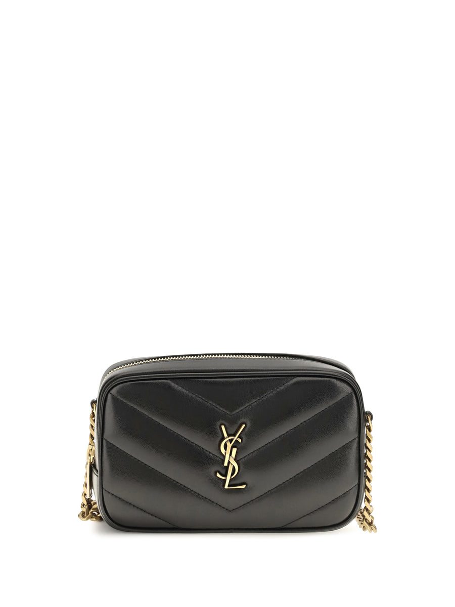 Saint Laurent 100% lamb leather shoulder bag in black