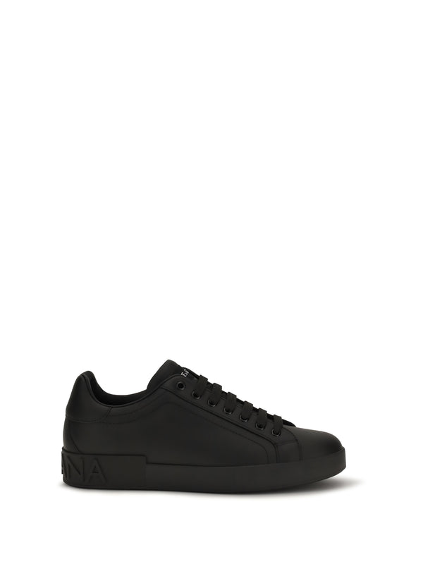 Dolce & Gabbana Upper: 100% calf leather; Sole: 100% rubber sneakers in black