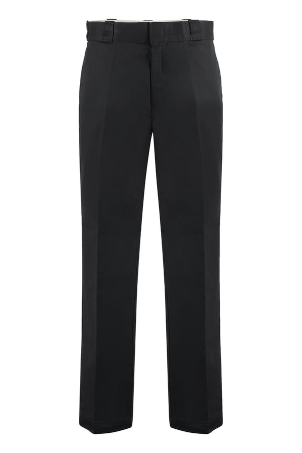 874 Cotton-Blend Trousers Black Polyester Chinos